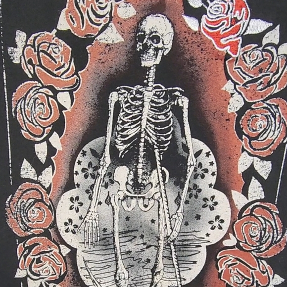 Gothic Embroidered Rose and Skeleton Tee, Future State NWT Urban Outfitters - Picture 3 of 12